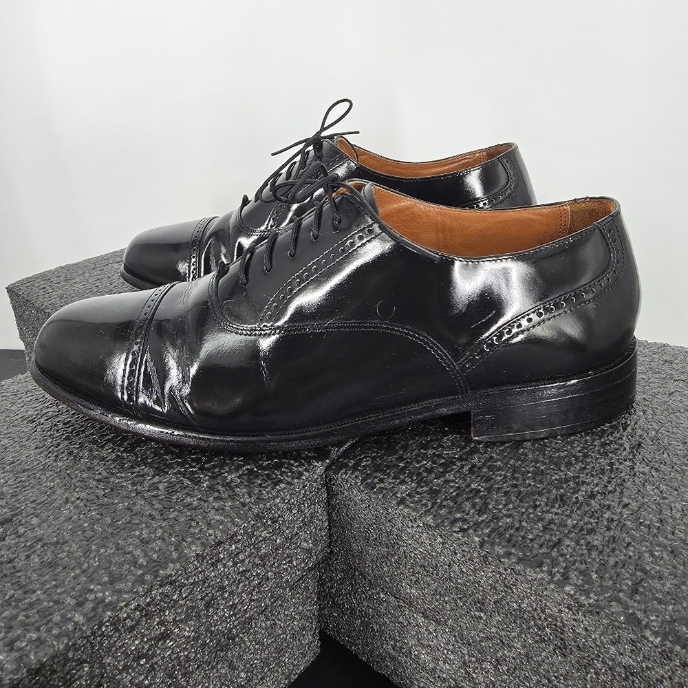 Bostonian Classics Men's Black Leather Cap Toe Oxford Dress Shoes Size 9 M First